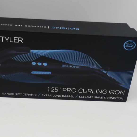 NEW BIO IONIC 1.25 Inch Long Barrel Styler Curling Iron for Various Hair Styles - Picture 3 of 6